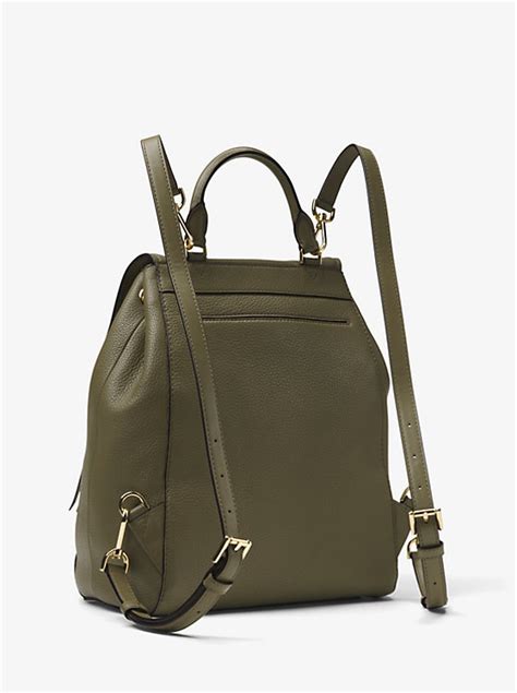 michael kors backpack evie pearl gray|Evie Medium Leather Backpack .